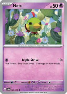 Pokemon: Natu (025/091) [Scarlet & Violet: Paldean Fates]