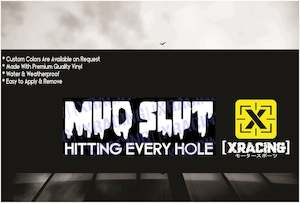 Allstickers: JDM STICKER MUD SL*T HITTING EVERY HOLE FUNNY CAR STICKER DECAL [XRACING] #136