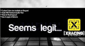 Allstickers: JDM STICKER SEEMS LEGIT FUNNY CAR STICKER DECAL [XRACING] #274