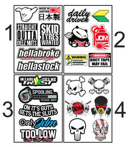 Allstickers: A4 Sticker SHEET 4 Different Style Available