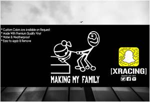Allstickers: STICK FAMILY MAKING MY FAMILY FUNNY CAR JDM STICKER  [XRACING]