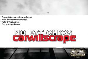 JDM STICKER NO FAT CHICKS FUNNY CAR STICKER  #! [XRACING]