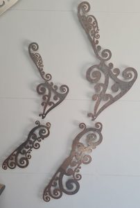 Products: Corten Koru Map of NZ - Small - Xstream Profiles