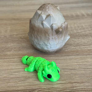 Sensory Section: 3D Printed mini Dragons Egg and Baby Lucky Dragon