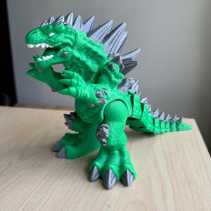 Sensory Section: 3D Printed Frostzilla green Large size
