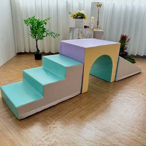 Softplay: Soft Play Stairs Tunnel Ramp  v2- Pastel Rainbow Value Set