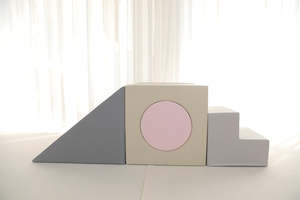 Soft Play Step, Slide and Roll Luxury Set pink NEW SIZE