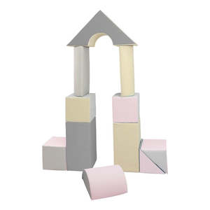 Luxury Soft Play Block Set Pastel with Pink