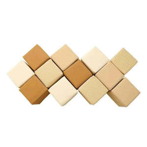 Luxury Soft Play Cubes 15cm Natural