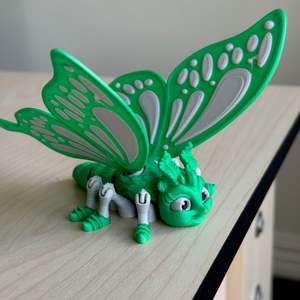 New Range Of Fidget Toys Arriving Soon: 3D Printed Butterfly green/ soft grey