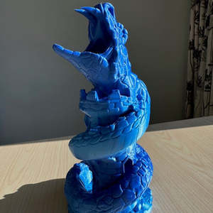 3d Printed Accessories: 3D Printed Dice Tower Fire Ice Blue