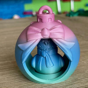 3D Printed Xmas Bauble Spinner Snowman