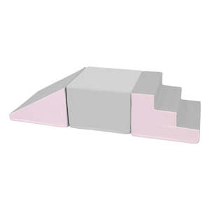 Soft Play November Restock And New Models: Soft Play Stairs Platform and Ramp Luxury Set pink/grey