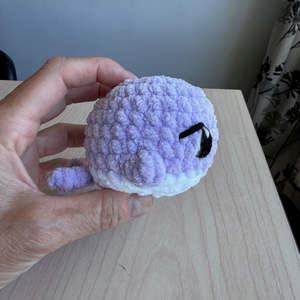 Gift Ideas 10 And Under: Crochet Whale Plushie mauve
