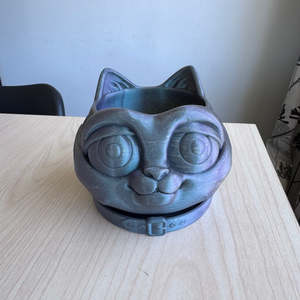 3d Prints: 3D Printed Cat Planter Pot Starlight filament