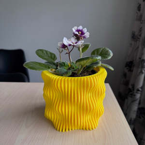 3d Prints 1: Muxel Planter Pot - Yellow  second. (plant not included)