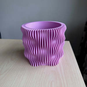 3d Prints 1: Muxel Planter Pot - matte purple
