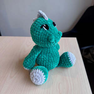 Crochet Plushies And Stuffed Animals: Crochet Stegosaurus Plushie Seaweed Green