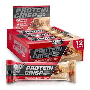 Protein Bars: BSN Protein Crisp Bar 12pk Best Before 1-2/25