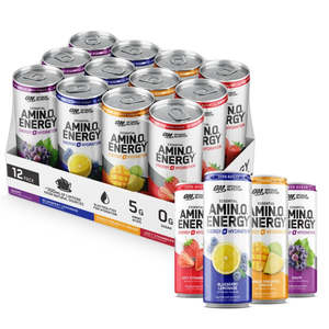 Amino Acids Bcaa: ON Amino Energy + Electrolytes Sparkling Rtd 12pk Best Before 8-10/25