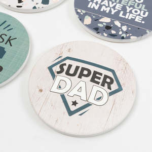 Mens: Father's Day Super Dad Coaster