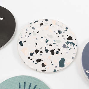 Mens: Father's Day Grey Terrazzo Coaster