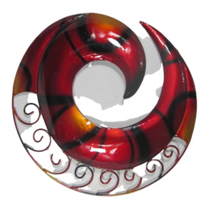 Decorative Wall Art: Koru – Red -Metal Wall Hanging
