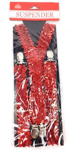 Suspenders: Adult Suspender Shinning Red