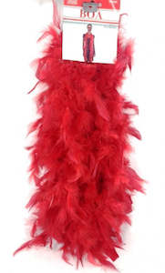 Feather Boa: 40G Boa Red (2Yards)
