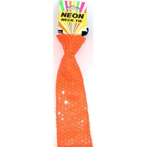 Neon Dress Up: Neon Tie Orange