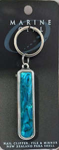 Gifts For Her: Paua Shell - Key ring with nail clipper & filer