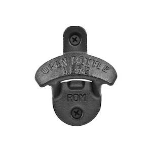 Portable Wine Set: Wall mounted bottle opener