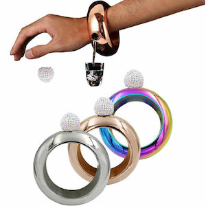 Portable Wine Set: Bracelet flask