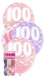 Birthday Decoration: Glitz Pink Latex Balloons - 100