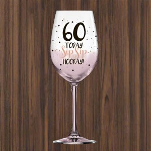 60 PINK SIP SIP HOORAY WINE GLASS 430ML