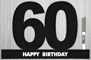 Birthday Gift: 60 Sign it Block Black