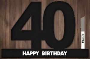 Birthday Gift: 40 Sign it Block Black