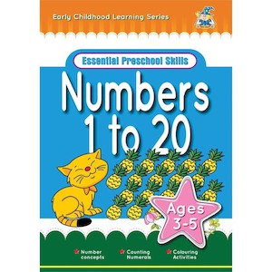 Kids: Activity Book 3-5yr Numbers 1 To 20