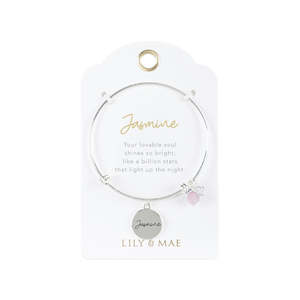 L M Personalised Bangle: Jasmine - L&M Personalised Bangle