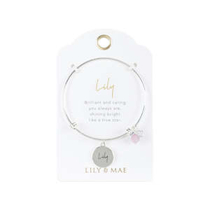 L M Personalised Bangle: Lily - L&M Personalised Bangle
