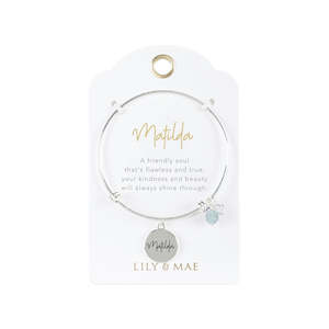 L M Personalised Bangle: Matilda - L&M Personalised Bangle