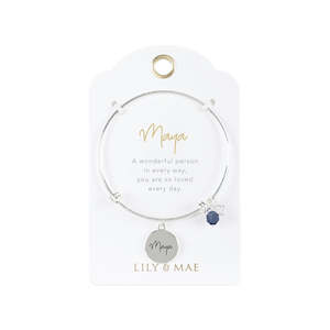L M Personalised Bangle: Maya - L&M Personalised Bangle