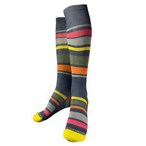 Yank Merino Knee Sock | Slate Stripe