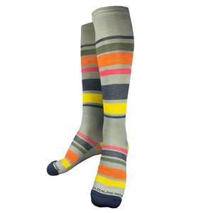 Yank Merino Knee Sock | Brindle Stripe