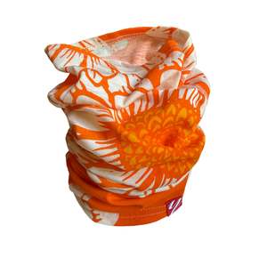Flower Power Orange Zest Merino Scarf