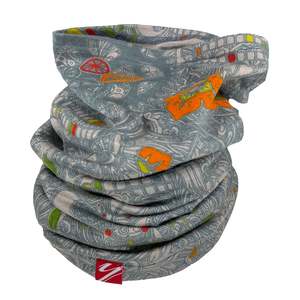 Neck Scarf Collection: Ash Sugar Skull Merino Scarf