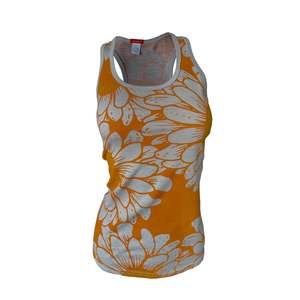 Made For Women: Women's Flower Power Merino Tank Top | Calm Orange
