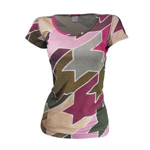 Women's Houndstooth Scoop Neck Tee | Dusk Pink