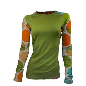 Long Sleeves: Women's Autumn Spice Merino Long Sleeve | Green