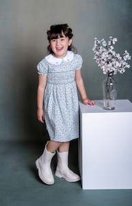 Dresses: Girls Smocked Dress Flora